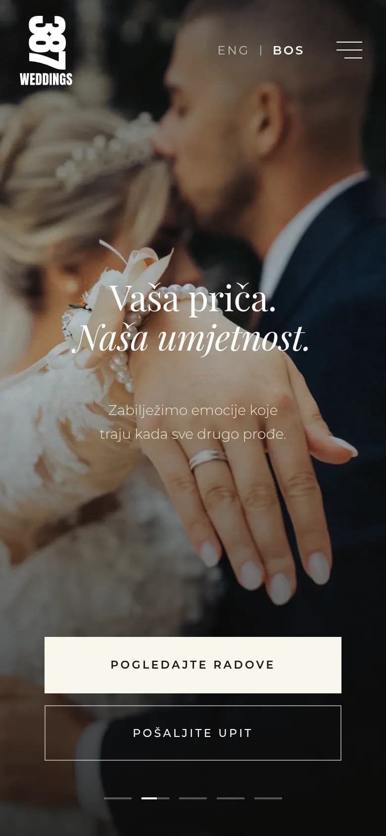 The home page on a phone.