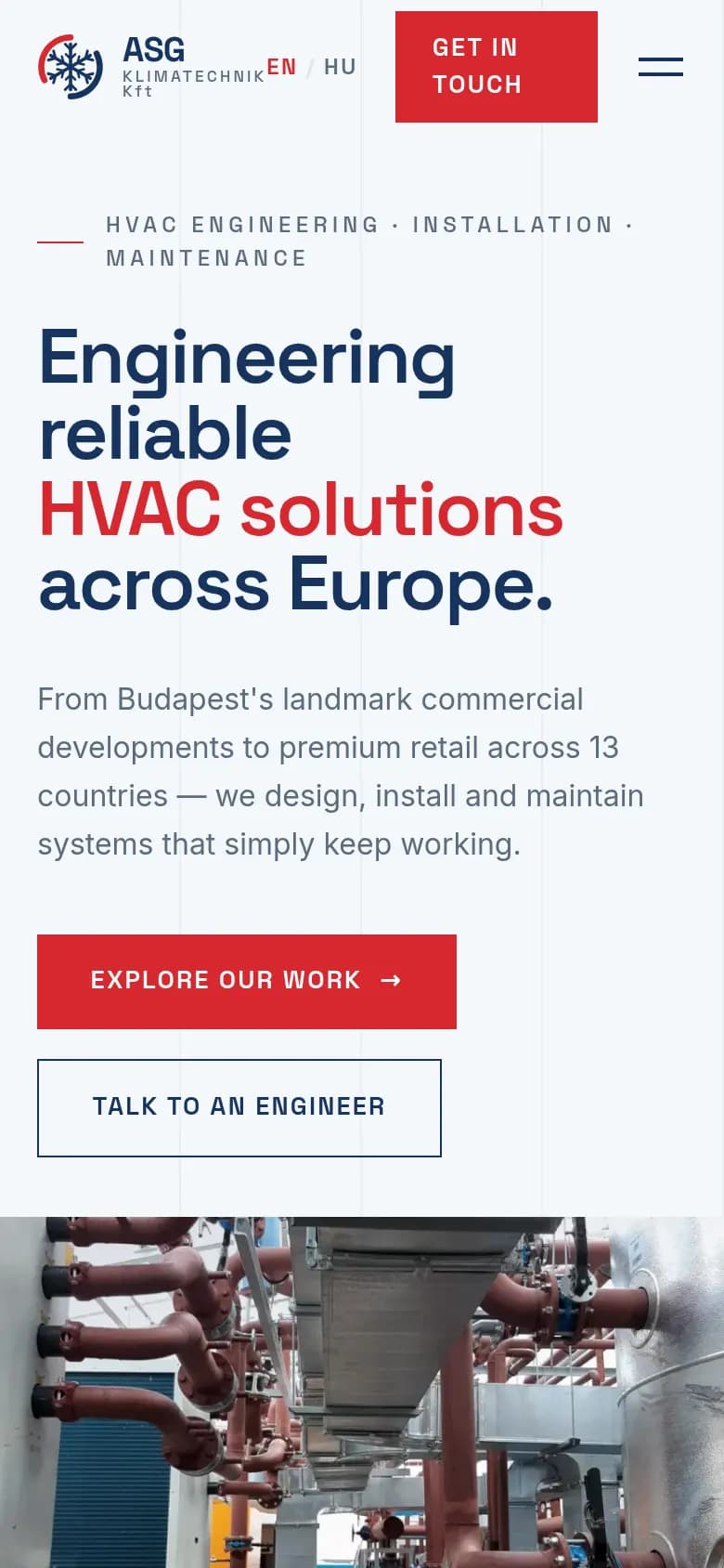 The home page on a phone.