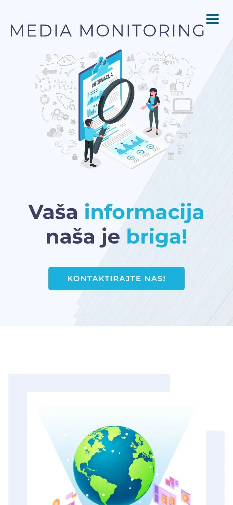 The home page on a phone.